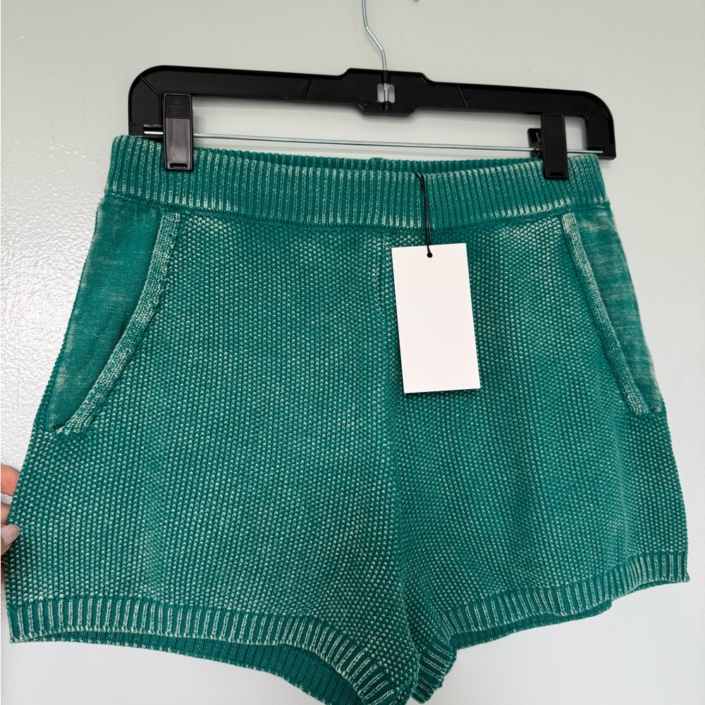 NWT stitches & stripes revolve Teal High Waist Women's Shorts size XS